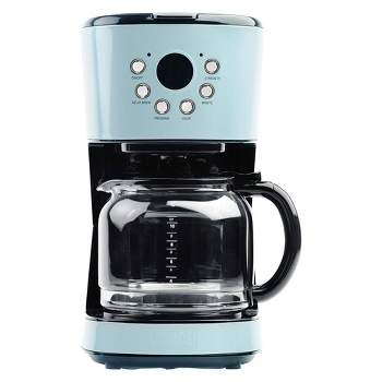Gourmia 12 Cup Hot & Iced Coffee Maker with Keep Warm Feature - Blue, New