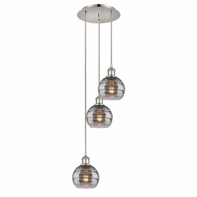 Rochester - 3 Light Cord Hung Multi Pendant In Industrial Style-24.38 Inches Tall and 12.38 Inches Wide