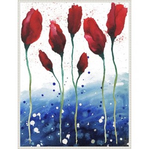 Amanti Art Patriotic Floral I by Elizabeth Medley Canvas Wall Art Print Framed 23 x 30-in. - 1 of 4