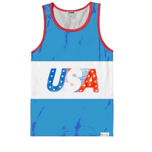 Tipsy Elves 4th of July Tank Tops - Mens USA Sleeveless Shirt - Retro Patriotic American Flag Tanks for Men - 1 of 4