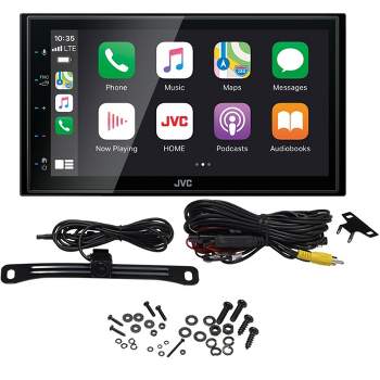 JVC KW-M56BT Digital Media Receiver 6.8" Touch Panel Compatible With Apple CarPlay & Android Auto with License Plate Back Up Camera