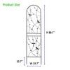 Syemin Patio Decorative Screens, Iron Arch Decoration Garden Trellis, for Outdoor for Climbing Plants Support, Flowerbed, Black, 19.7"*19.7"*86.7" - 2 of 4