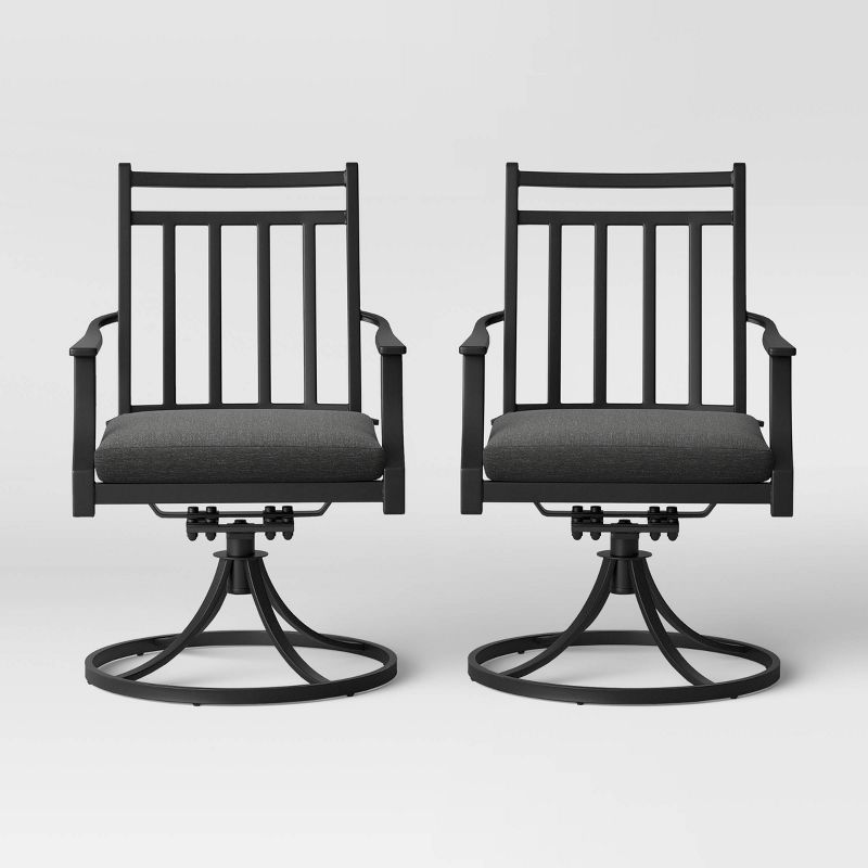 2pc Fairmont Metal Rocking Outdoor Patio Dining Chairs Swivel Chairs - Threshold™, 1 of 25
