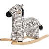 Whisen Plush Zebra Rocking Horse with Realistic Sounds, Safety Handles, Stable Base, Rocker Toy Gift for Kids Ages 2-4 - 3 of 4