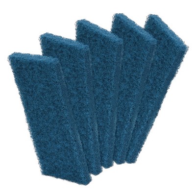 Bison Life 5 Pack Medium Duty Cleaning Scrub Pads, General Cleaning Scouring Pads - Blue