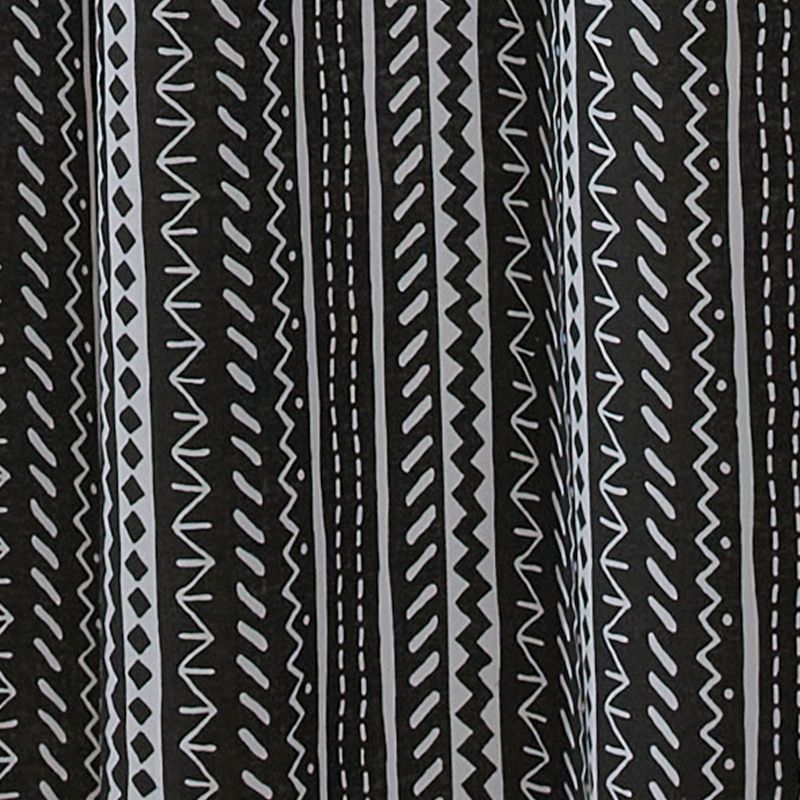 Split P Amaya Printed Black Shower Curtain 72" x 72", 3 of 6