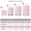 FonTOI 20"&24"&28" Luggage Sets 4 Pieces, Hardshell Expandable Luggages with Cosmetic Case, Travel luggage Sets, Pink, 12.4"*30.3"*20.1" - 3 of 4