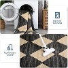 Runner Rug Washable Distressed Trellis Rug, Bedside Modern Checkered Office Carpet Low Pile Neutral Soft Nursery Carpet - 4 of 4