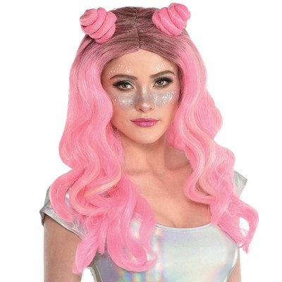 Adult Space Bun Halloween Costume Wig