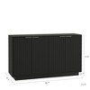 Lyngins Sideboard Buffet Cabinets with 4 Doors,Metal Handles,Corrugated Fluted Coffee Bar Cabinets with Storage,Credenzas for Kitchen,Entryway - 3 of 4