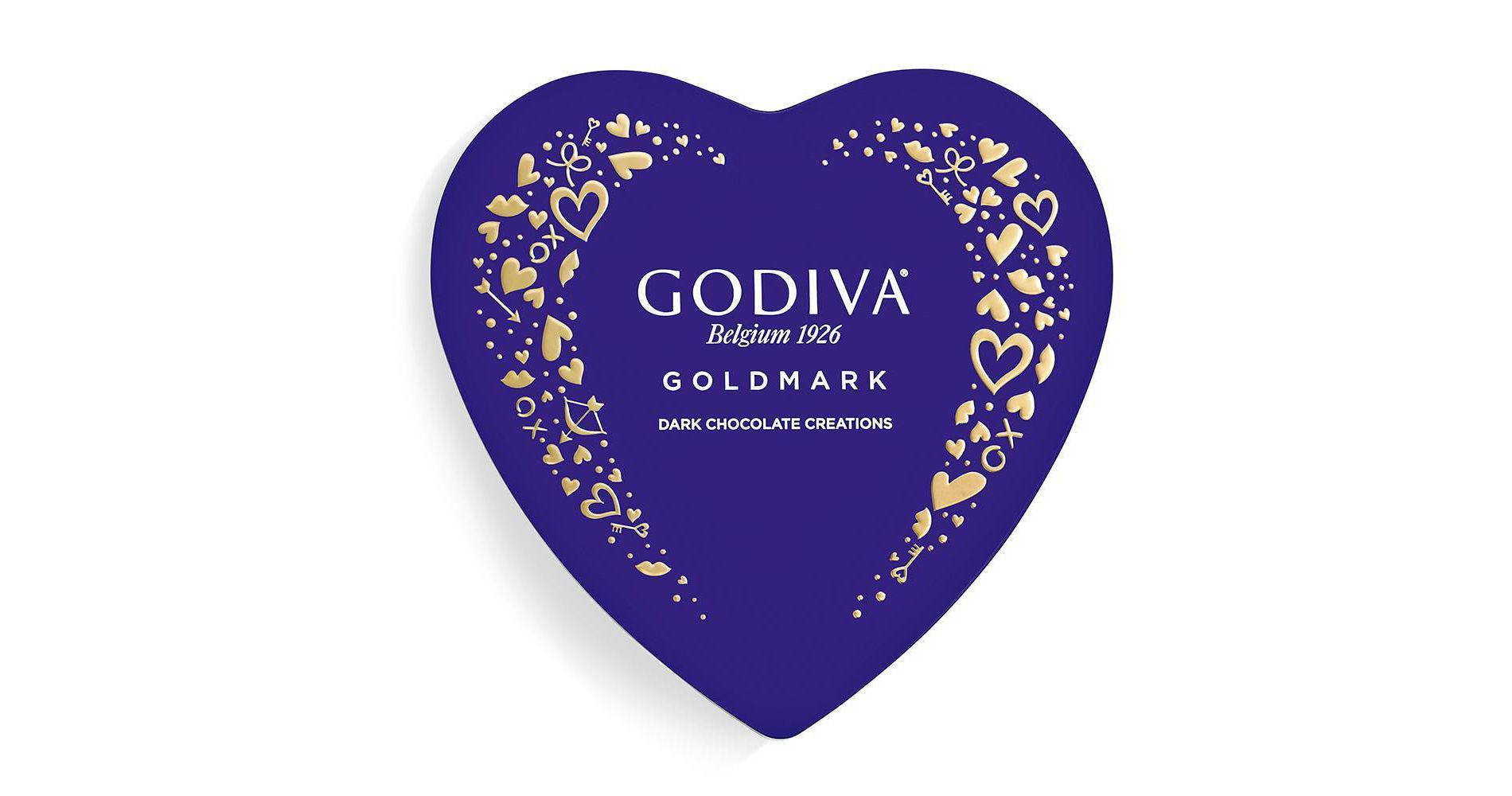 Godiva Valentine's Goldmark Dark Chocolate Heart Box Candy - 4.1oz