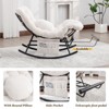 MOONMISS Rocking Chair with Thick Cushion and Frame Steel Egg Chairs Lounge Reading Chair for Living Room, Bedroom, Apartment - 4 of 4