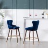 Ridstar Set of 2 Counter Height Swivel Barstools For Dining Room & Counter-Blue - 4 of 4