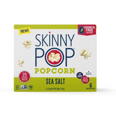 Skinnypop Microwave Sea Salt Popcorn - 16.8oz : Target