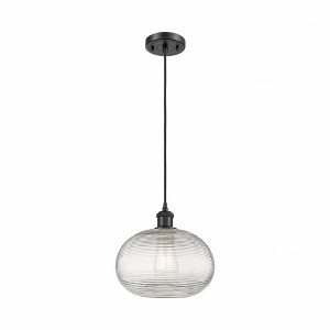 Ithaca - 1 Light Cord Hung Mini Pendant In Industrial Style-9.5 Inches Tall and 10 Inches Wide - 1 of 1