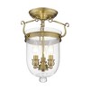 Livex Lighting Jefferson 3 - Light Flush Mount in  Antique Brass - 2 of 4
