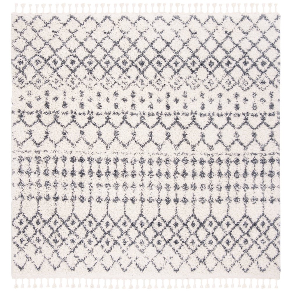 6'7inx6'7in Square Noel Rug Cream/Dark Gray - Safavieh