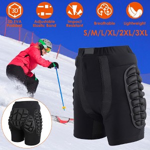 LakeForest "Protective Shorts for Skiing, Snowboarding & Skating, EVA Padded Hip & Tailbone Protection for Adults & Kids" Black Size S - 1 of 4