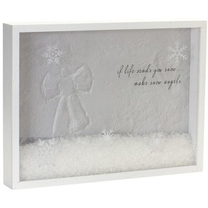 Festive Snow Angel Shadow Box MDF Acrylic 15.75 x 11.75 in Decor by Melrose - 1 of 3