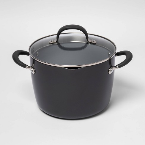 8qt Ceramic Non-stick Coated Aluminum Stock Pot With Lid - Made By Design™  : Target