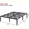 Heavy Duty Full Size Metal Bed Frame Steel Platform with Reinforced Slat Support, No Box Spring Needed, Ultra Quiet with Underbed Storage Space - 3 of 4