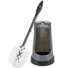 Home Mart Goods Grey Plastic Toilet Bowl Brush with Holder - 15" Long - 2 of 4