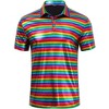 Men's 70s Disco Shirts Shiny Sequins Short Sleeve Party Shirt Slim Fit Nightclub Costume Tops - 2 of 4