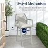 Best Choice Products Set of 2 Indoor/Outdoor Aluminum, Woven Rope Swivel Barstools w/ Armrests - 3 of 4