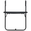 vidaXL Hanging Balcony Table, Black 23.6"x25.2"x32.9" Plastic Rattan Look - 2 of 4