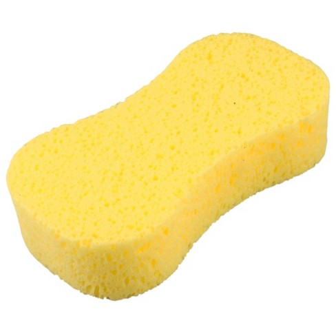Unique Bargains 8 Shape Wash Sponge Glass Windshield Washing Cleaning Pad  Block 8.6 x 4.5 x 2.4 Yellow 2 Pcs
