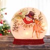 Stony Creek 7.0 Inch Joyful Winter Round Orb Electric Christmas Novelty Sculpture Lights - 2 of 4