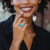Ross-Simons Sleeping Beauty Turquoise and 1.40 ct. t.w. Multi-Gemstone Ring in Sterling Silver - 2 of 4