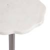 Kate and Laurel Sanzo Scalloped Marble and Metal Drink Table - 2 of 4
