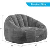 Mjkone Faux Fur Giant Bean Bag Chair - 2 of 4