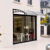 VINGLI Window Awning Door Canopy Exterior, 40" x 80" Awnings (Clear Board & Black Bracket) - 2 of 4