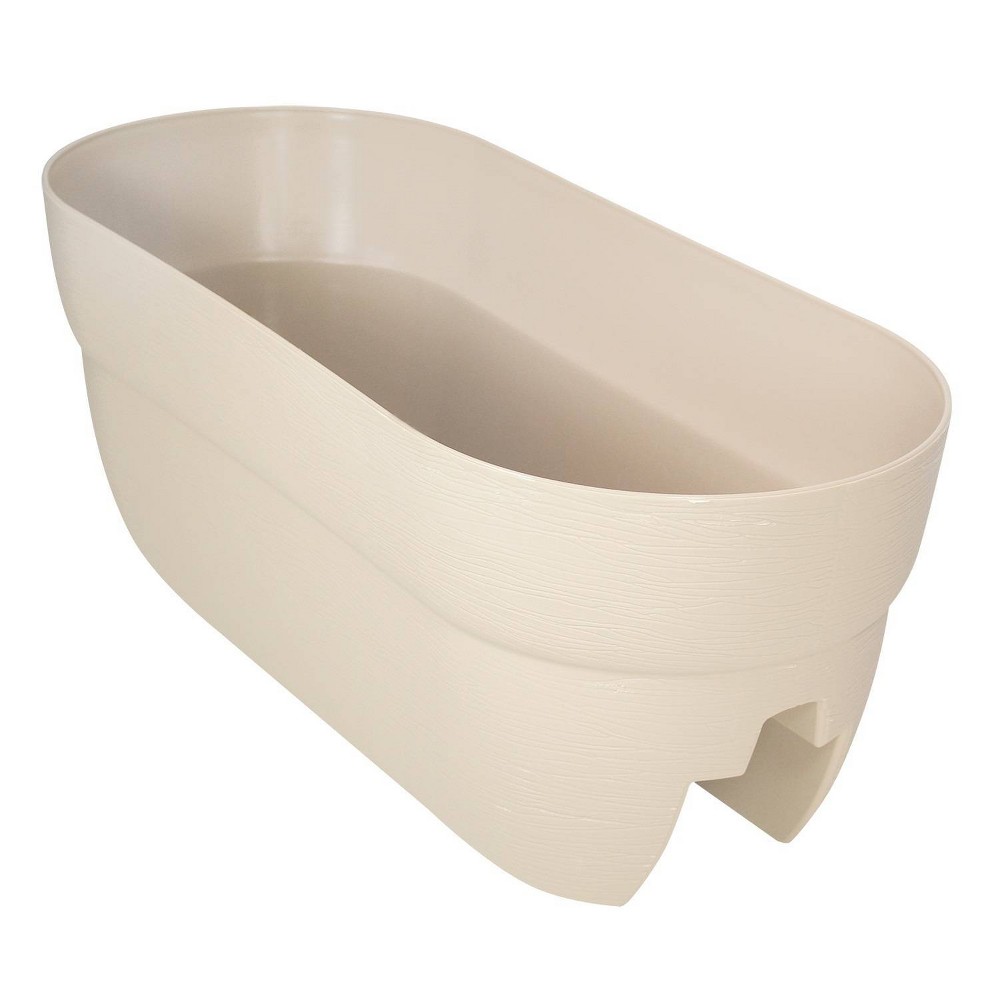 Photos - Flower Pot Emsco Bloomers Rail Picker Outdoor Planter Box White 24"x9.5"x10.5": Durable, Fits 2x4 Railing