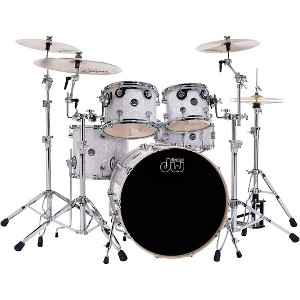 DW Performance Series 5-Piece Shell Pack White Marine Finish with Chrome Hardware - 1 of 2