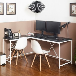 AndMakers Olympus Wood and Metal Corner Desk - 1 of 4