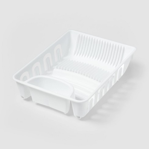 Space Saver Steel Dish Rack with Utensil Tray Matte Nickel - Brightroom™