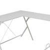 Sapphtopaz L-Shaped Standing Desk with CPU Holder and Wheels Computer Desk with X-Shape Metal Base Corner Office Desk for Home Office, Bedroom - 4 of 4