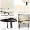Modern Curved Backrest Dining Chairs Set of 6, PU Leather Upholstered Chair, Kitchen Chairs with Metal Legs for Dining Room - 4 of 4