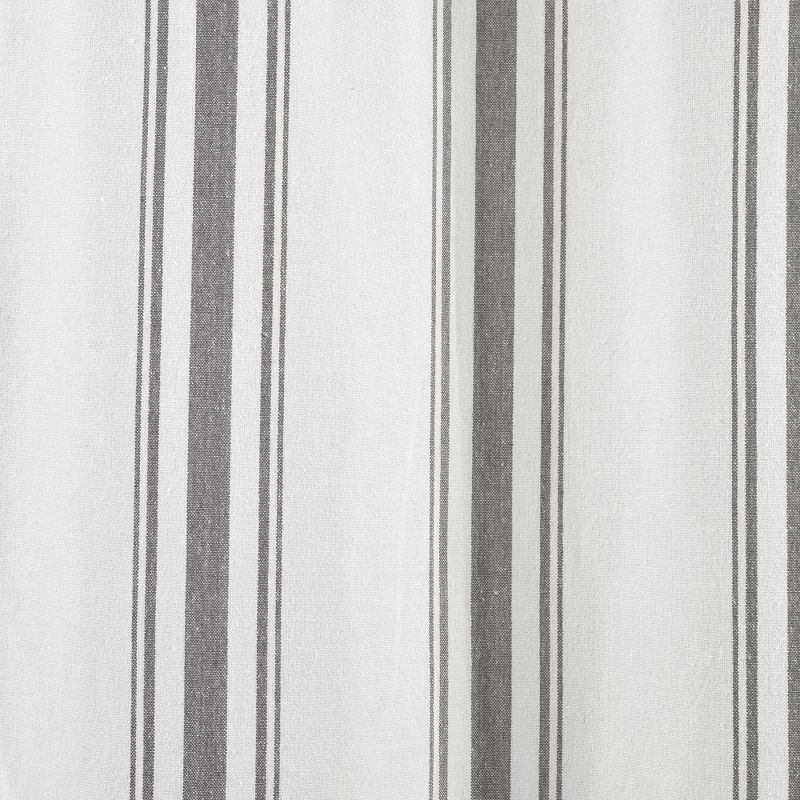 Set of 2 (84"x42") Farmhouse Striped Yarn Dyed Eco-Friendly Recycled Cotton Window Curtain Panels - Lush Décor, 4 of 9
