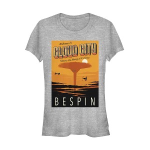 Juniors Womens Star Wars Welcome to Cloud City Travel Poster T-Shirt - 1 of 3