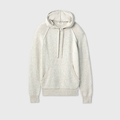grey hooded sweater
