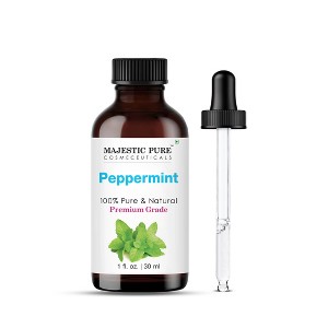 Majestic Pure Peppermint Essential Oil with Dropper - 100% Pure and Natural Premium Grade - 1 Fl Oz - Pack of 2 - 1 of 4