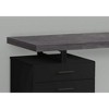 Monarch Specialties Computer Desk Home Office Laptop Left Right Set-Up Storage Drawers 48InchL Work Metal Laminate Black Grey Contemporary Modern - 2 of 4
