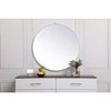 Elegant Lighting Metal frame round mirror with decorative hook 39 inch in White - 2 of 4