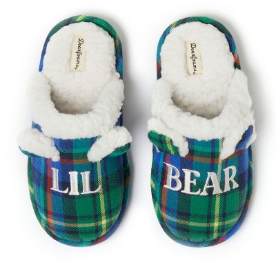 Dearfoams Baby Unisex Plaid Bear Matching Family Pajamas, 1-Piece