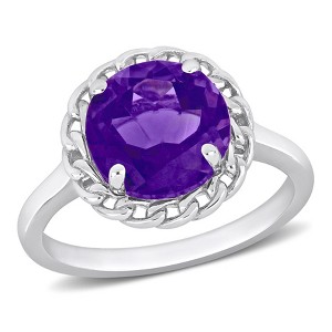 EVERLY JEWELRY | Multiple-color option in Silver Cocktail Ring with Multiple color gemstone Options. - 1 of 4