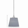 Toltec Lighting Stem 1 - Light Pendant in  Brushed Nickel with 10" Gray Matrix Shade - 2 of 2